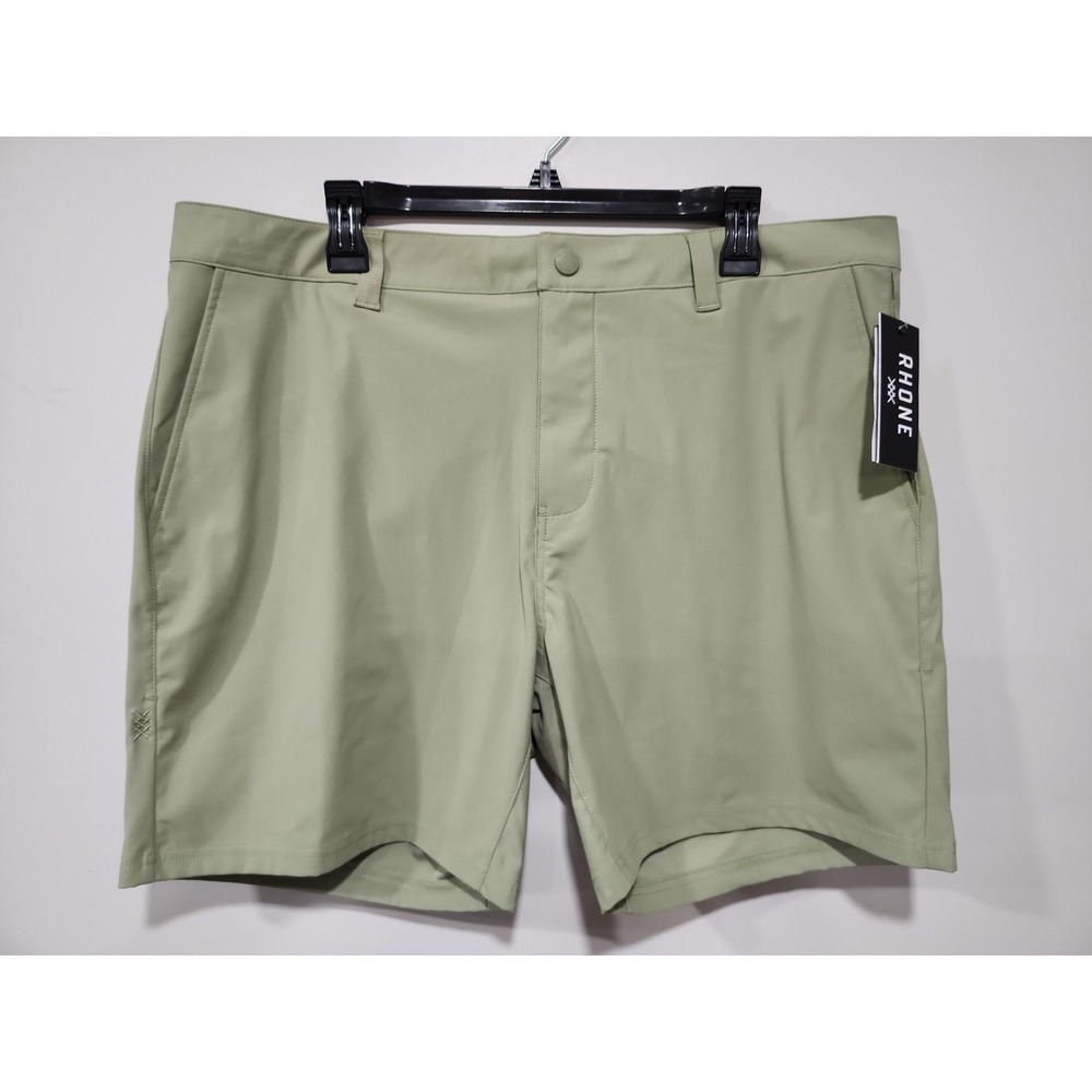 Rhone NWT Shorts 7" Commuter Shorts Mens 38 Sage Green Performance Stretch New - Picture 1 of 11